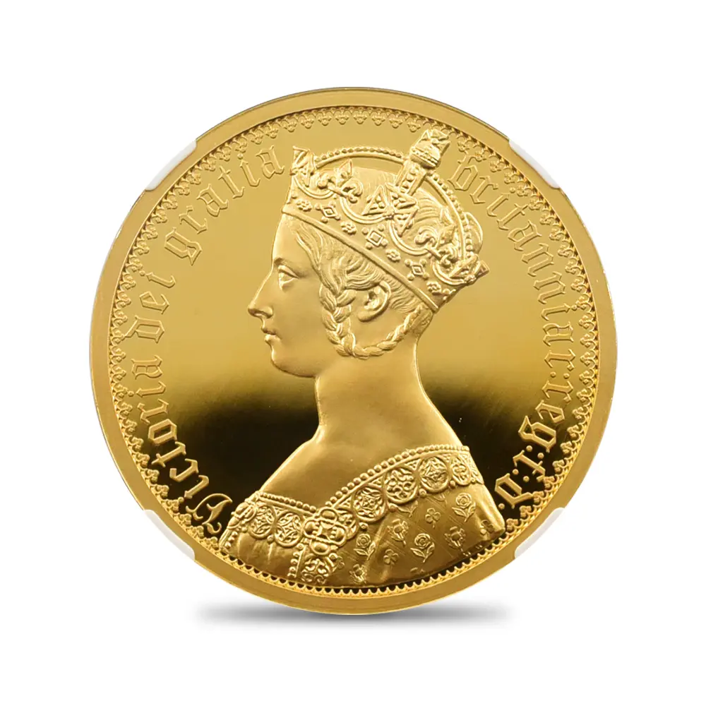 モダンコイン2：5714 2021 エリザベス2世 ゴチッククラウン・ポートレート 200ポンド2オンス金貨 プレーンエッジ ロイヤルミント発行 NGC PF69UC 箱付き