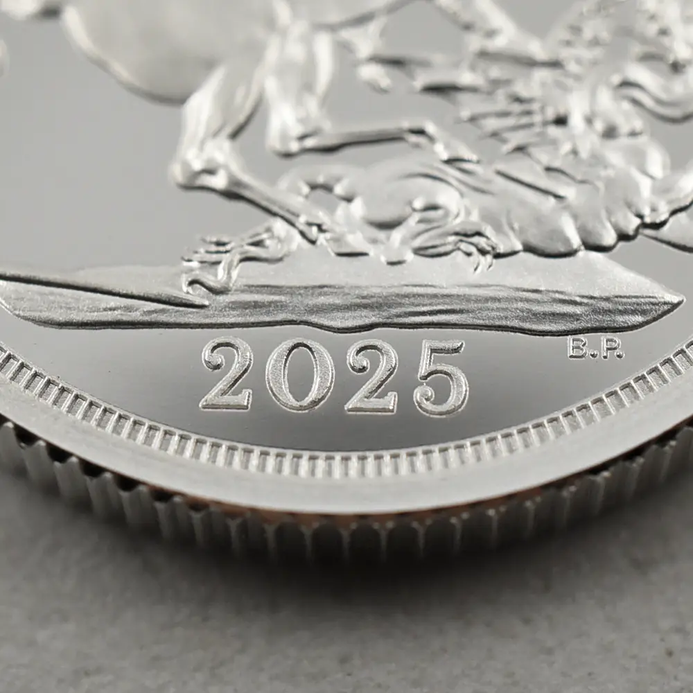 モダンコイン8：5080 2025 チャールズ3世 聖ジョージ竜退治 ソブリンプルーフ銀貨 未鑑定 箱付き